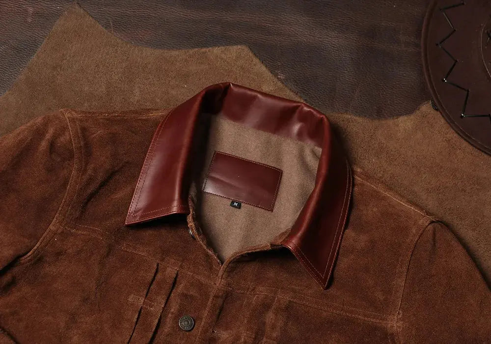 Tailor Brando American Retro Distressed Leather Jacket Vintage Amikaki Suede Jacket Men's 506 Genuine Leather Jacket Tailor Brando