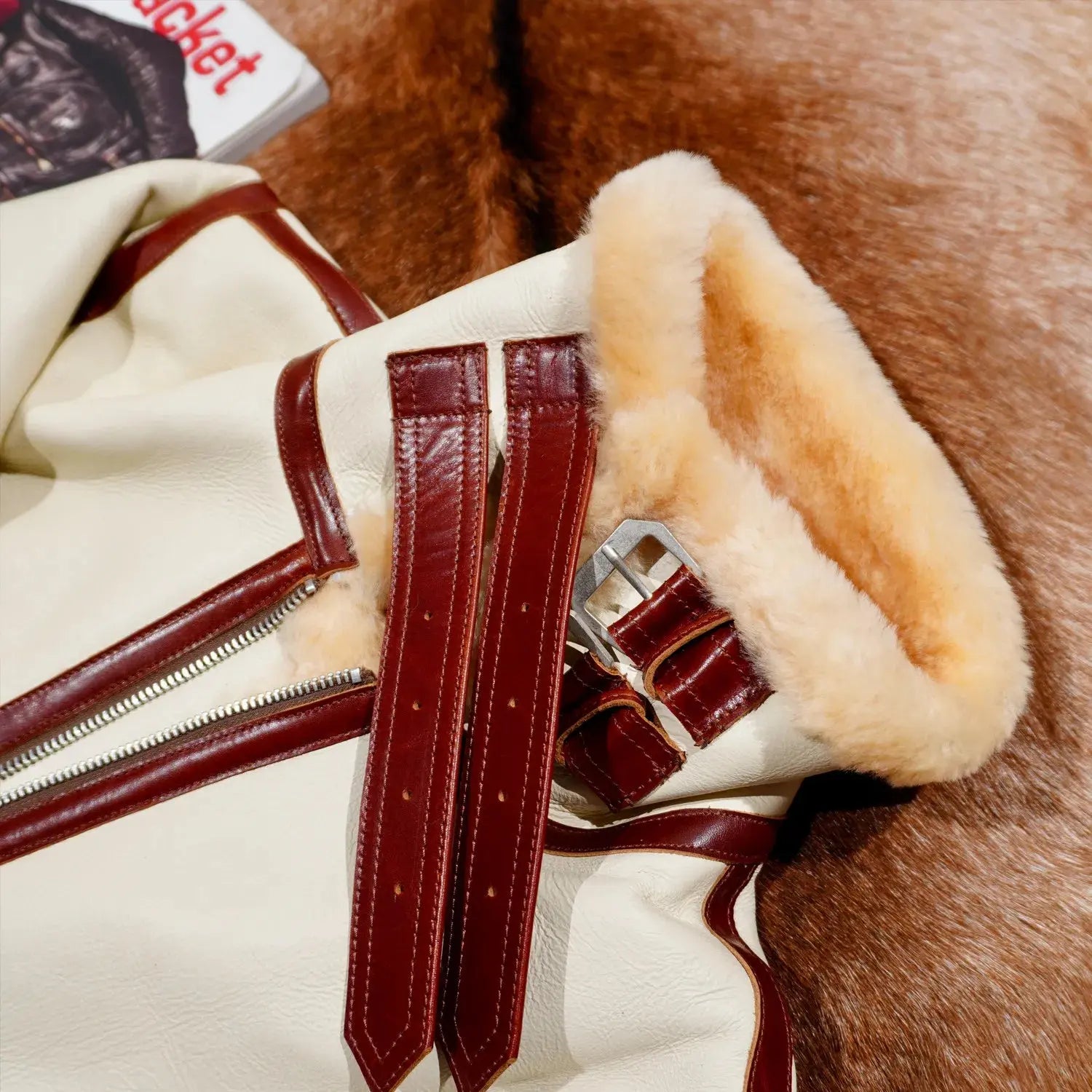 Tailor Brando New Zealand Merino Shearling Classic B3 Men's American Retro Winter Warm Bomber Genuine Leather Fur Jacket Tailor Brando
