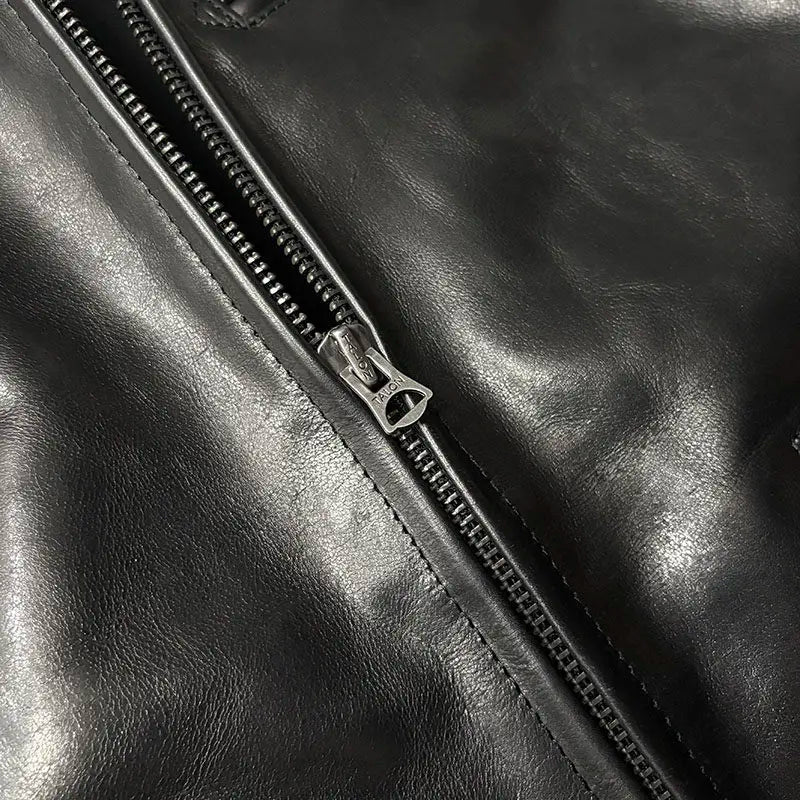Tailor Brando Batik Cowhide Men's Classic 1930s Retro Genuine Leather Motorcycle Jacket Tailor Brando