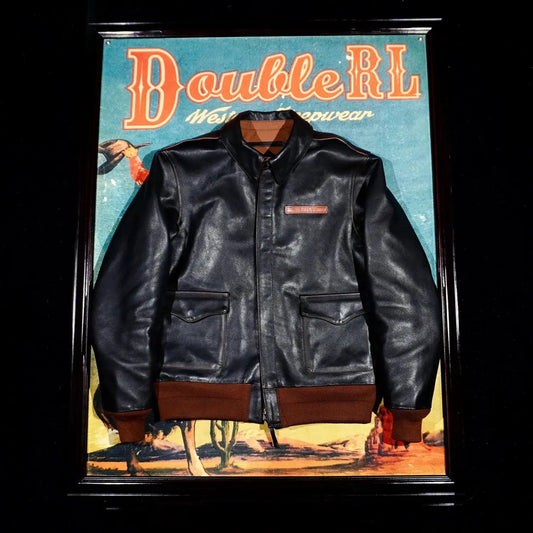 Tailor Brando No.27622 Classic American Vintage A2 Vegetable-Tanned Horsehide Men's Genuine Leather Aviator Jacket Tailor Brando