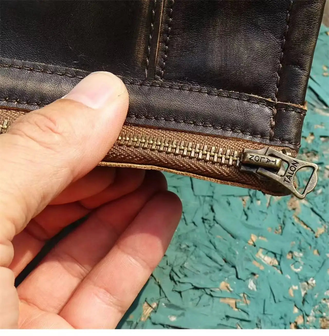 Tailor Brando Turkey Original Sheep Shearling & Vegetable Tanned Tea Core Cowhide Men's Classic Bomber Warm Genuine Fur Jacket