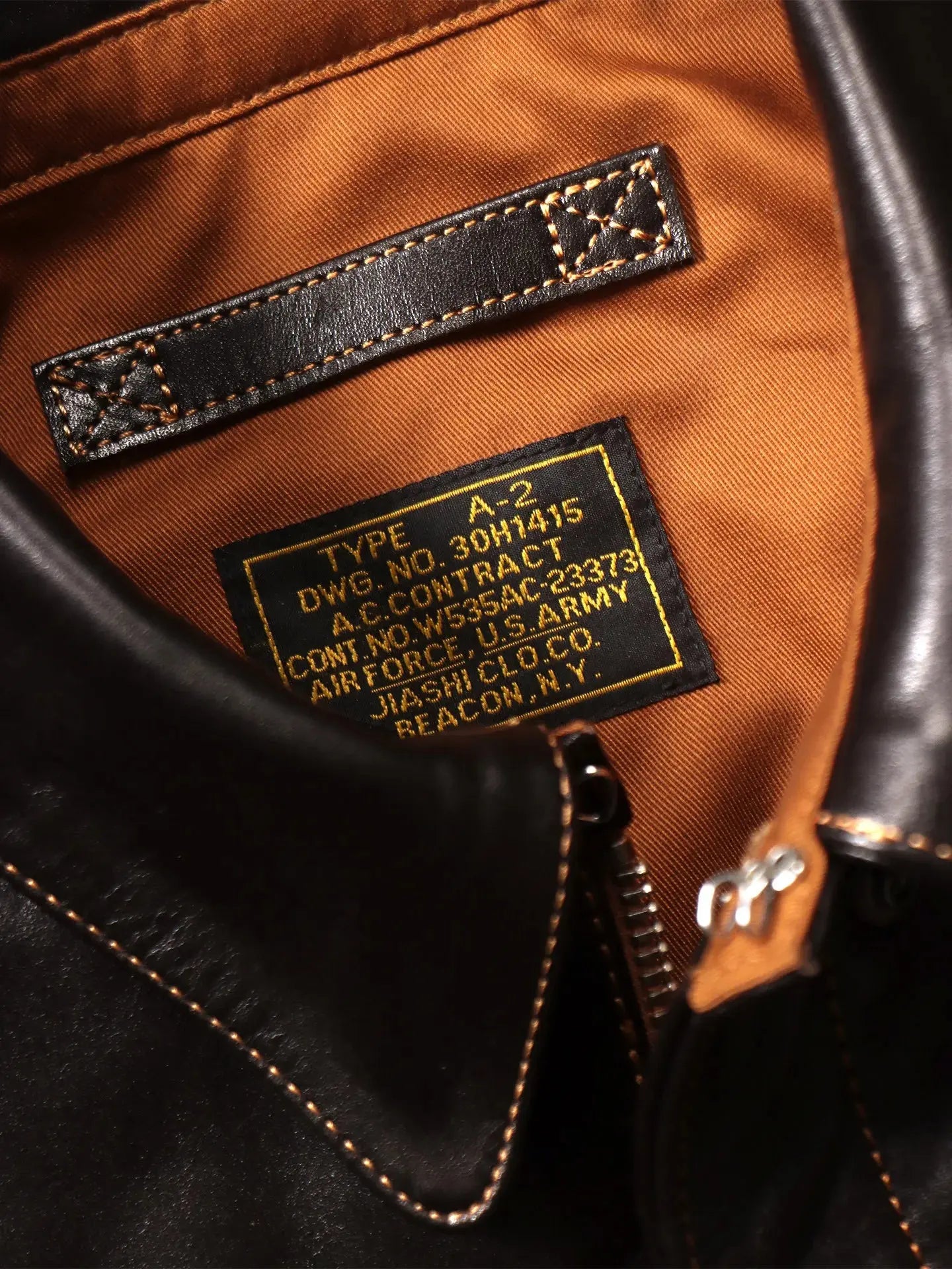 Tailor Brando Full Grain Vegetable Tanned Horsehide Classic A2 Men's Retro Genuine Leather Aviator Jacket Tailor Brando