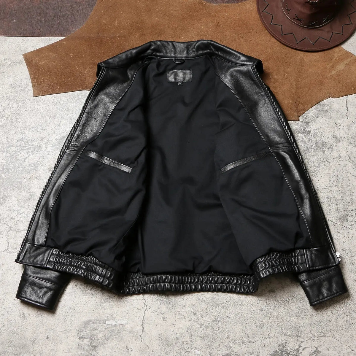Tailor Brando Top-Grain Leather Vintage Oversized Men's Genuine Leather Jacket Tailor Brando
