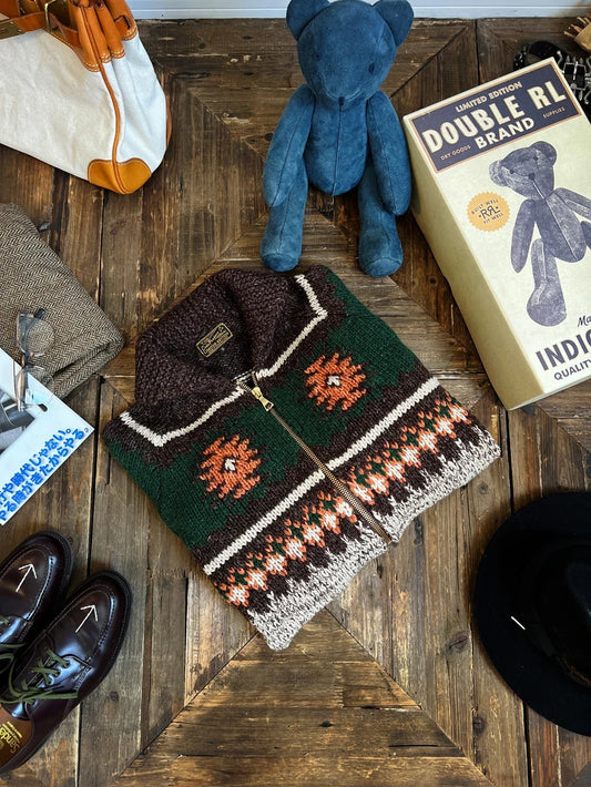 Tailor Brando Replica RL Navajo Heights Barley Collar American Vintage Western Style Wool Cardigan Jacket