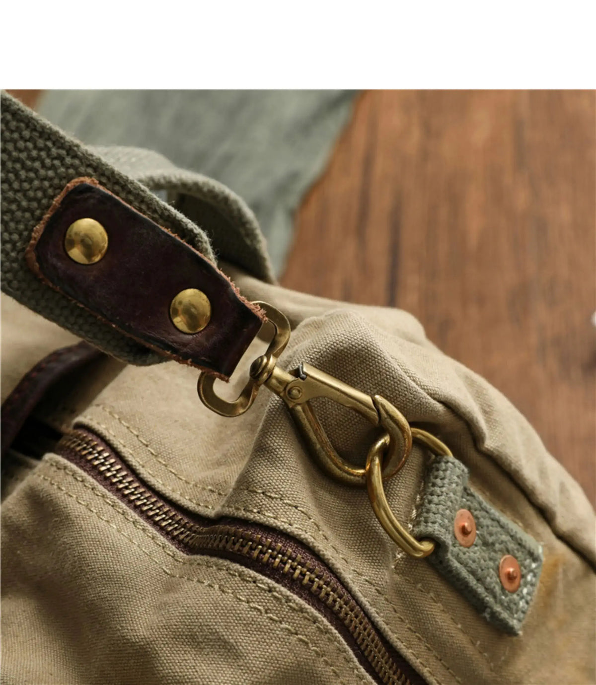 Tailor Brando Vintage Distressed Canvas Tote Travel Bag Outdoor Casual Large Capacity 47*35*18cm Single-Shoulder Crossbody Bag Tailor Brando