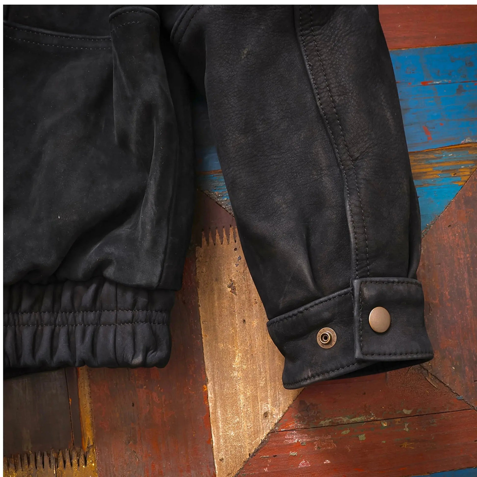 Tailor Brando Uncoated Satin-Finish Cowhide Men's Classic Oversized Genuine Leather Aviator Jacket Tailor Brando