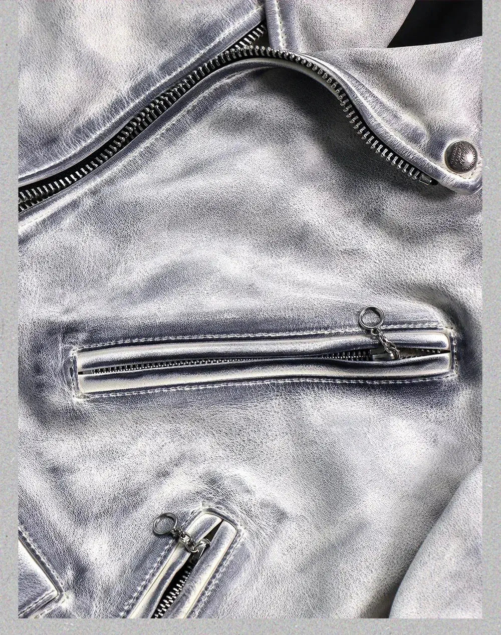 Tailor Brando 1.4mm Italian Full Grain Vegetable Tanned Calfskin Classic 613 Men's Vintage Genuine Leather Biker Jacket Tailor Brando