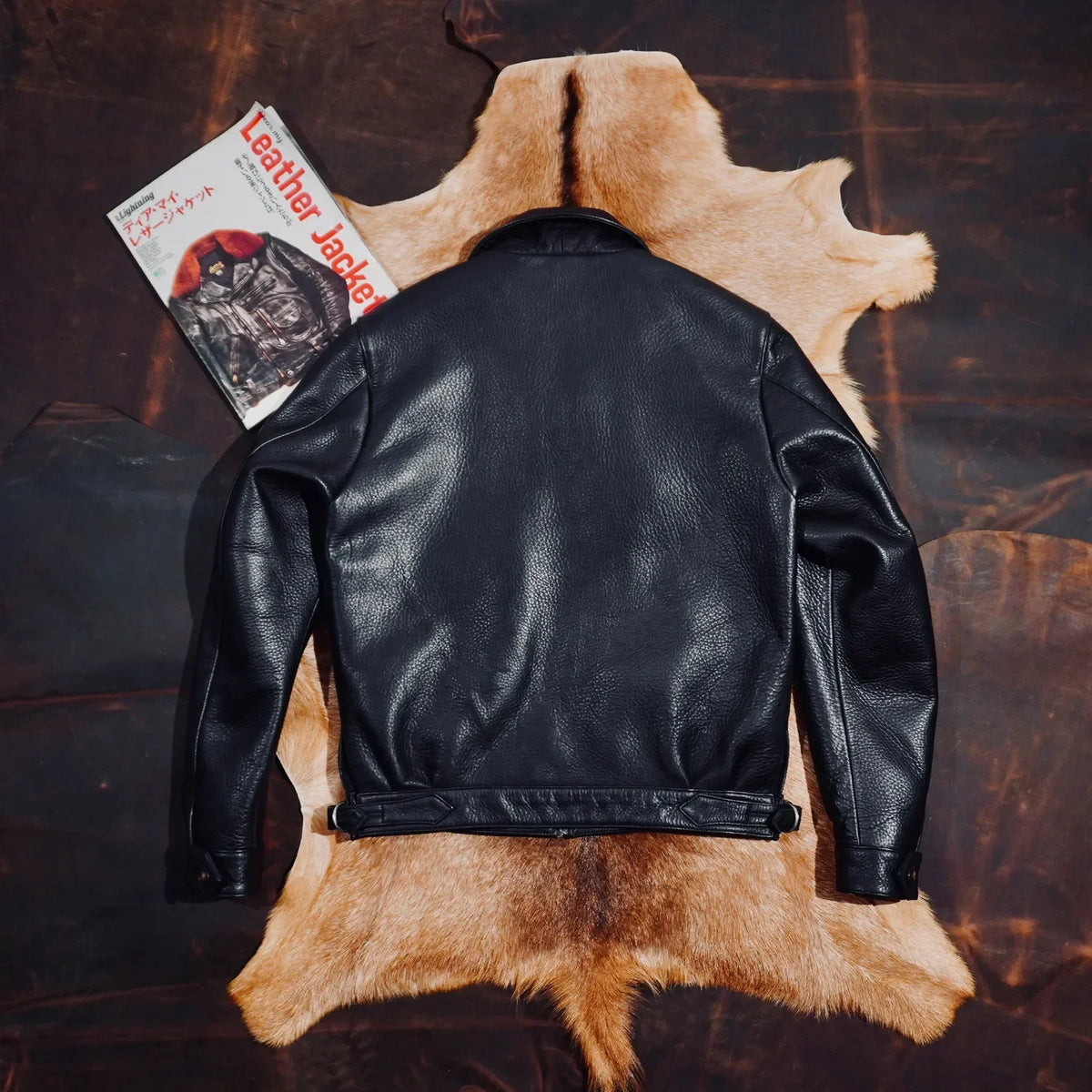 Tailor Brando 1.6mm Full Grain Water-Dyed Cowhide Men's Retro Classic Hartman Leather Aviator Jacket Tailor Brando