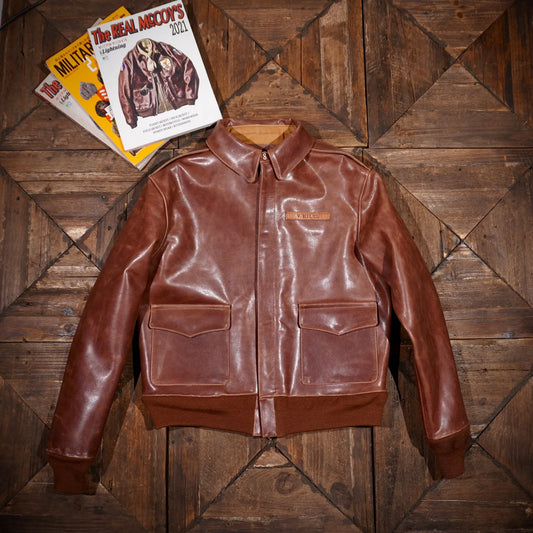 Tailor Brando Replica Eastman 16159 Classic Vintage A2 Pilot Jacket Full Grain Cowhide Leather Men's Genuine Leather Jacket