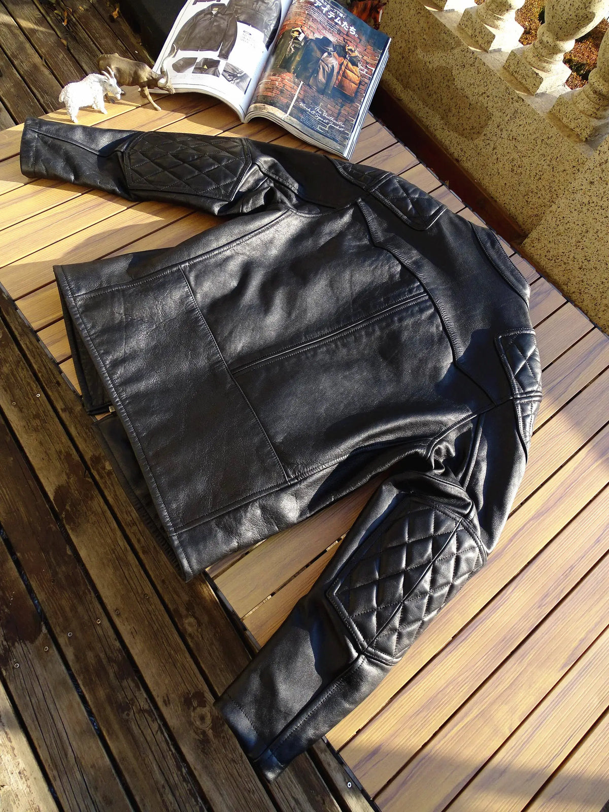 Tailor Brando Heavy Vegetable Tanned Cowhide Classic Men's Vintage Venom Genuine Leather Biker Jacket Tailor Brando