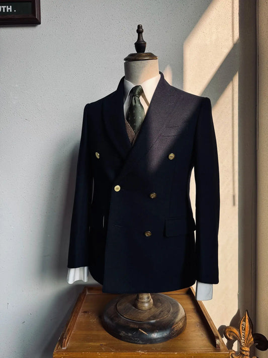 Tailor Brando Classic Single-Breasted Blazer Suit Jacket 600g Wool Blend Gentleman's Casual Suit Jacket Tailor Brando