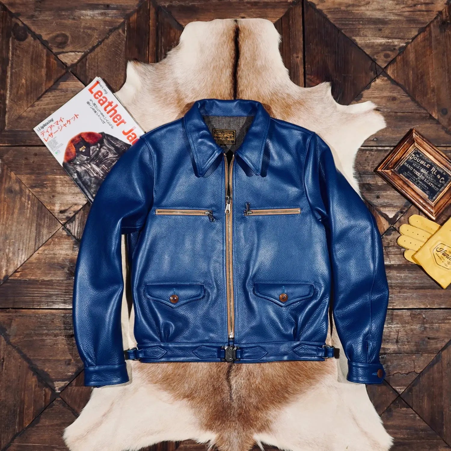 Tailor Brando 1.6MM Full-Grain Vegetable-Tanned Cowhide Heavyweight Men's Short Hartmann Classic Genuine Leather Aviator Jacket Tailor Brando