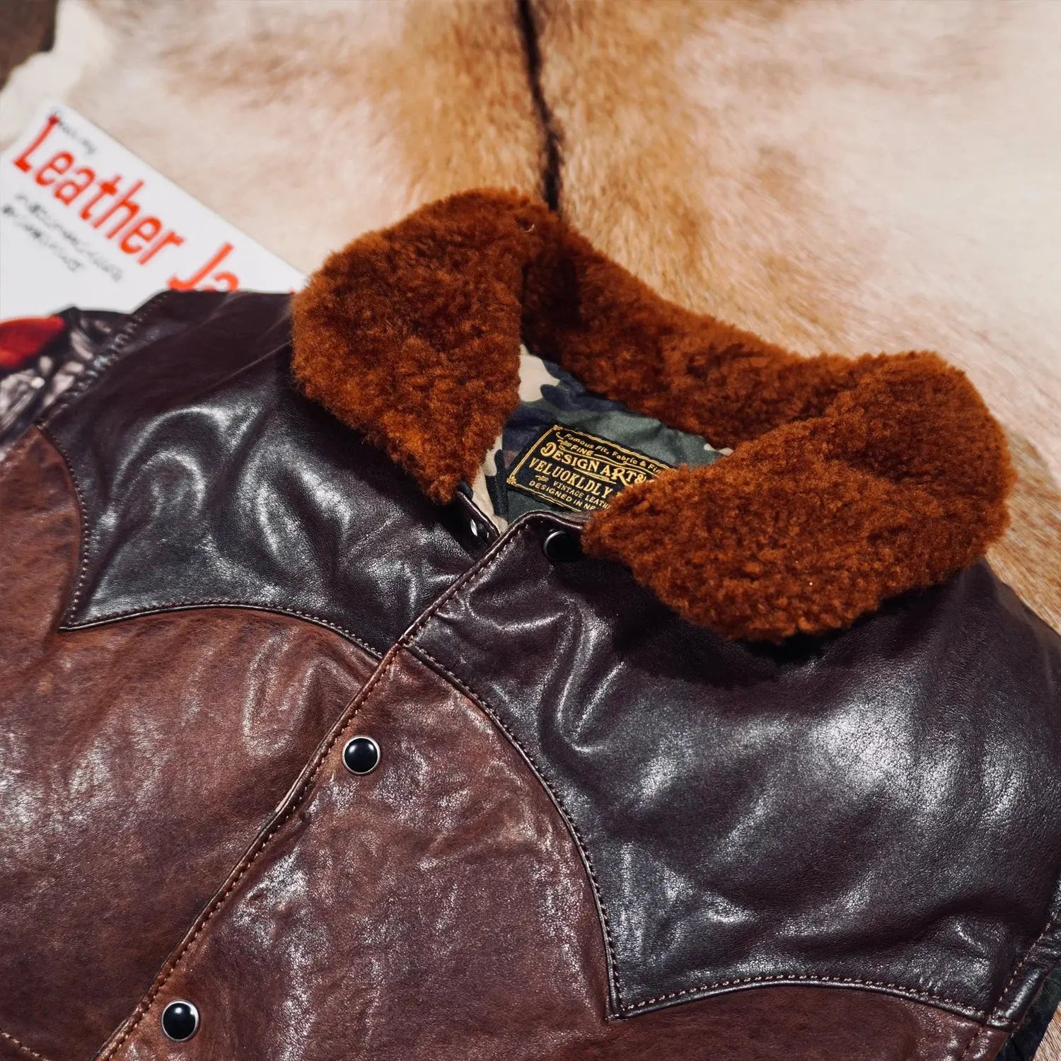 Tailor Brando Wash-Distressed Vegetable-Tanned Sheepskin Men's Classic White Duck Down Genuine Leather Down Vest Tailor Brando