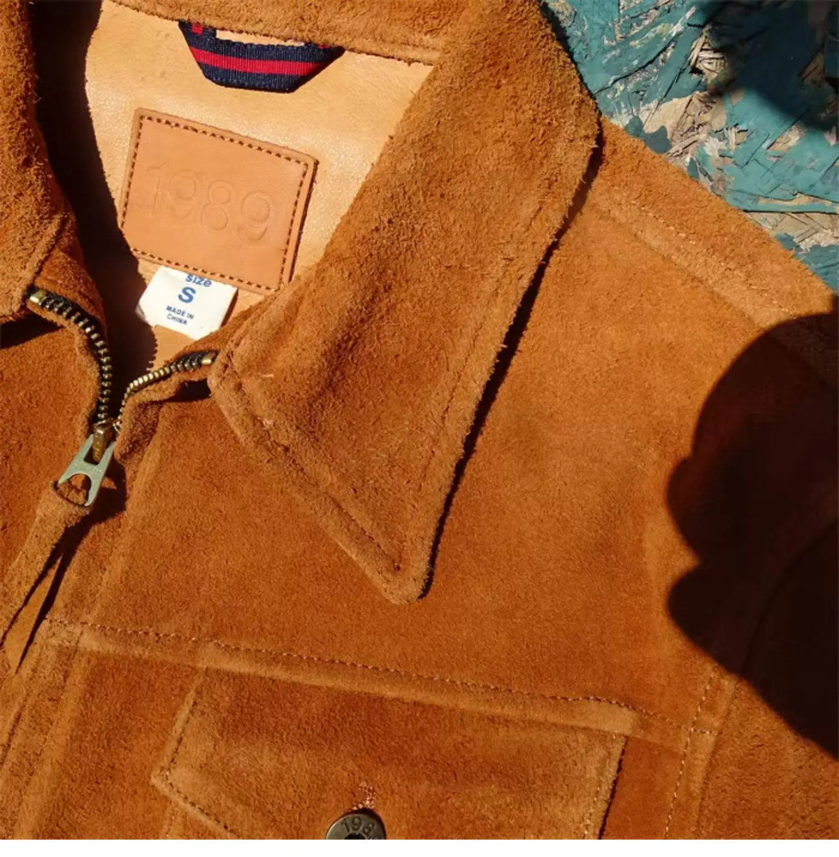 Tailor Brando Suede Goatskin Unlined Vintage Men's Western Style Genuine Leather Farmer's Jacket Tailor Brando