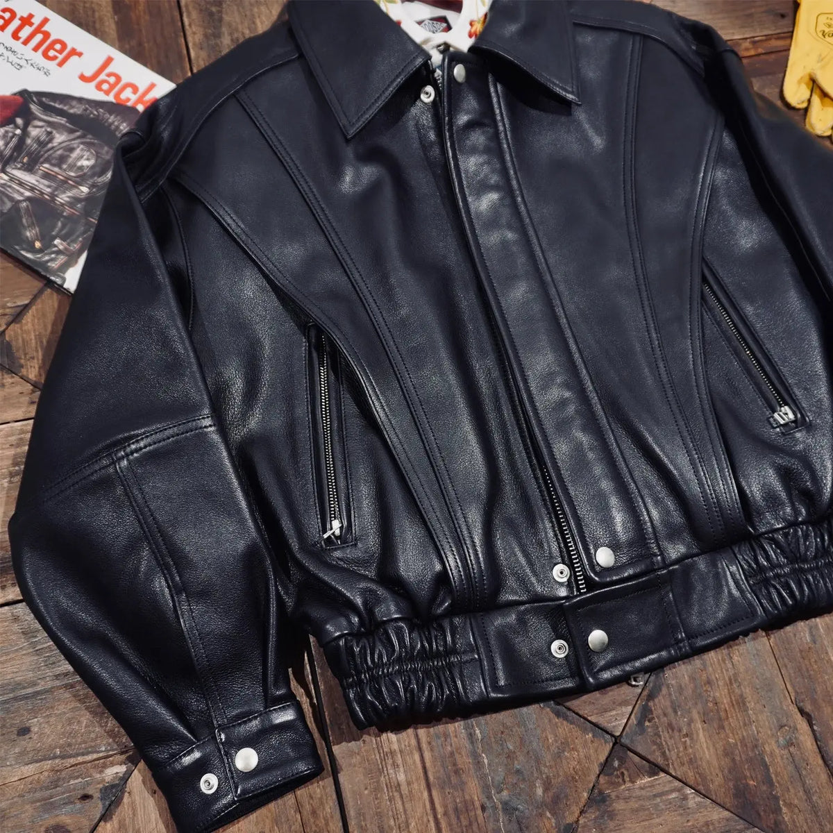 Tailor Brando American Vintage Italian Full-Grain Water-Dyed Cowhide Men's Oversize Genuine Leather Jacket Tailor Brando
