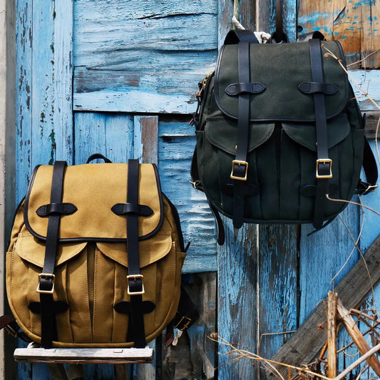 Tailor Brando Imitation American Retro 70262 Backpack 34*39*11cm Canvas & Cowhide Shoulder Strap YKK Pure Copper Zipper Tailor Brando