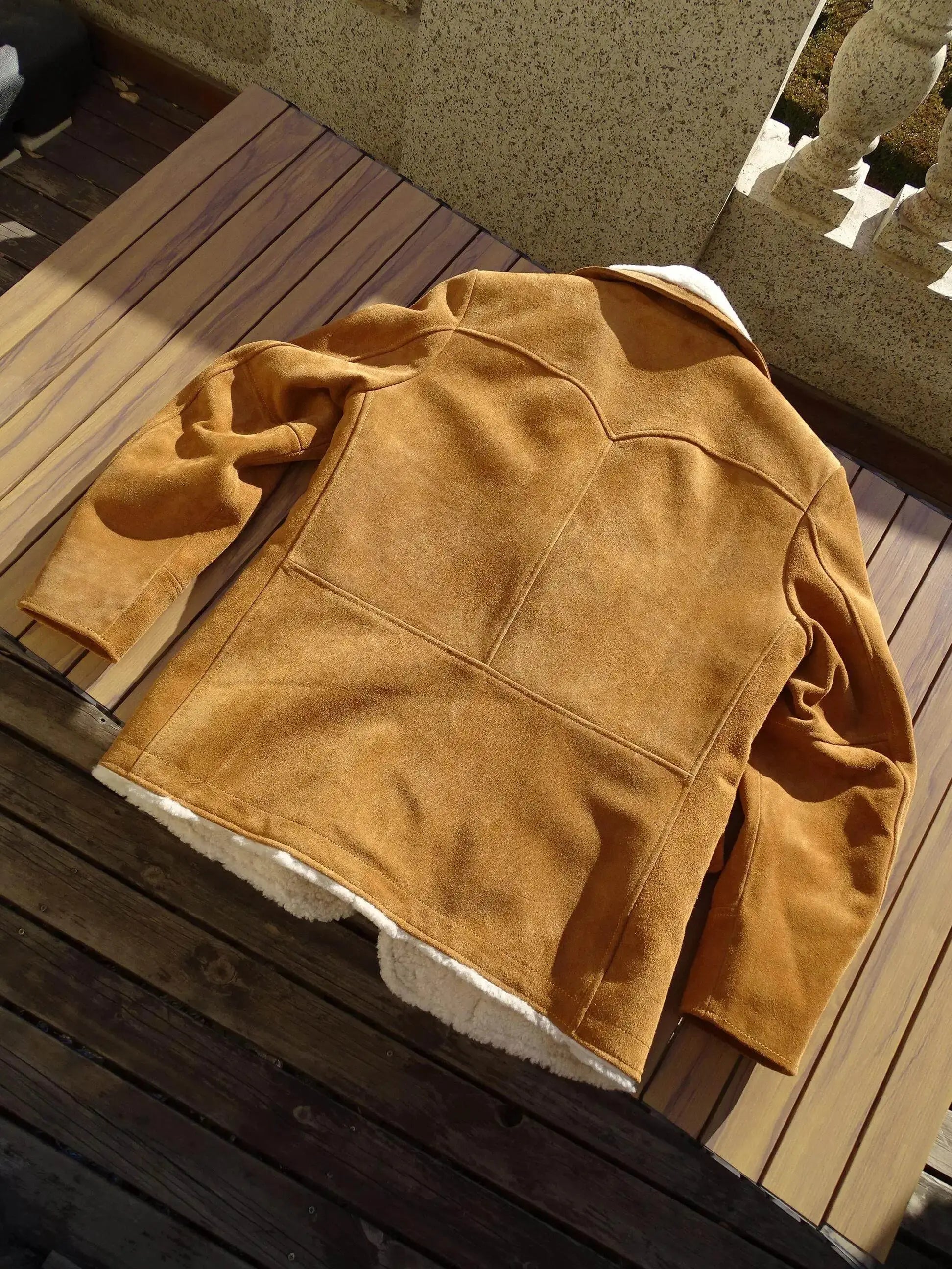 Tailor Brando Uncoated Abrazine American Retro Classic Rancher Winter Warm Mid-Length Coat Tailor Brando