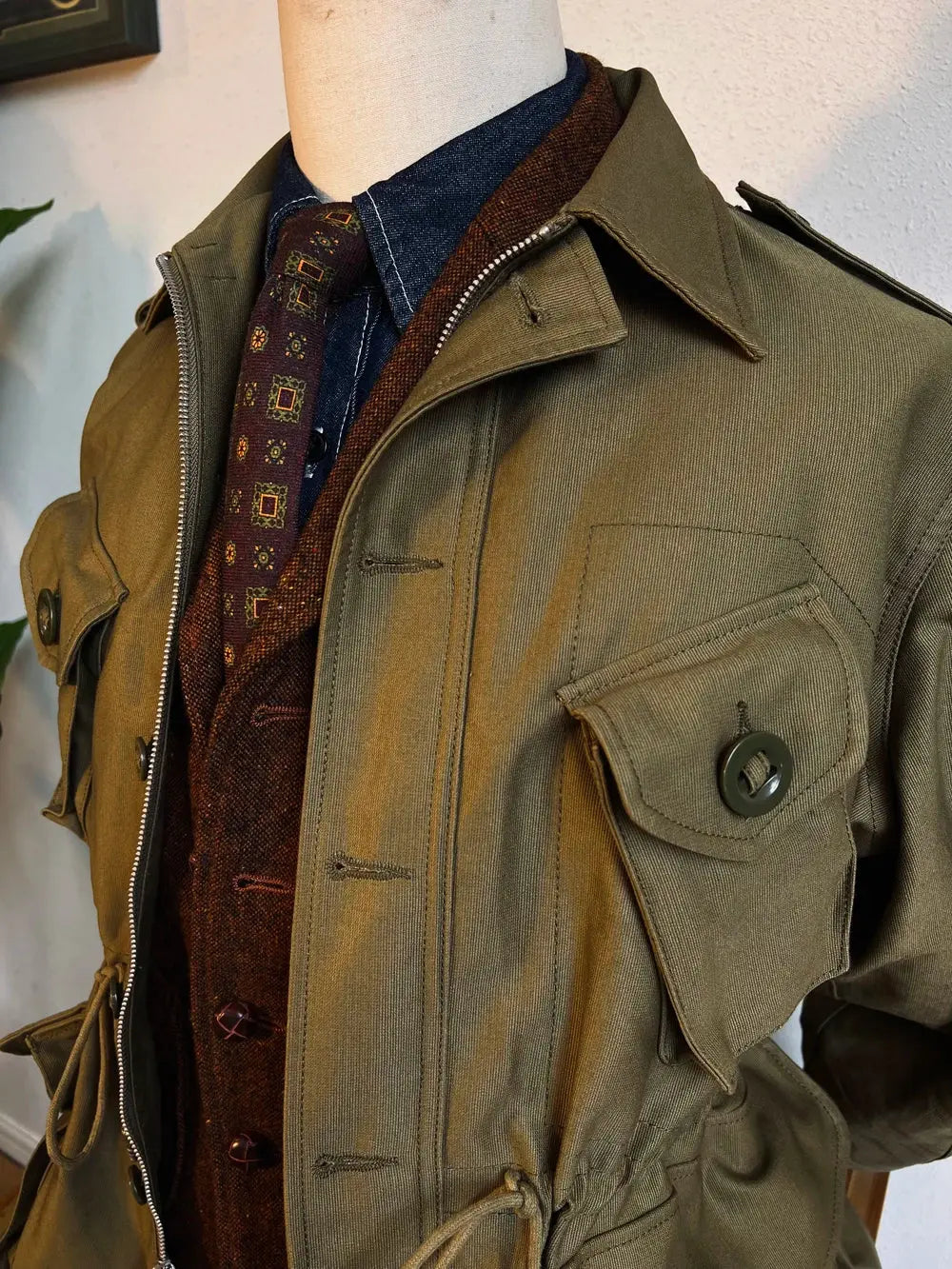 Tailor Brando 1970s Canadian Army Combat Trench Coat MKll 378gsm Heavyweight Ripstop Jungle Cloth Mid-Length Jacket Tailor Brando