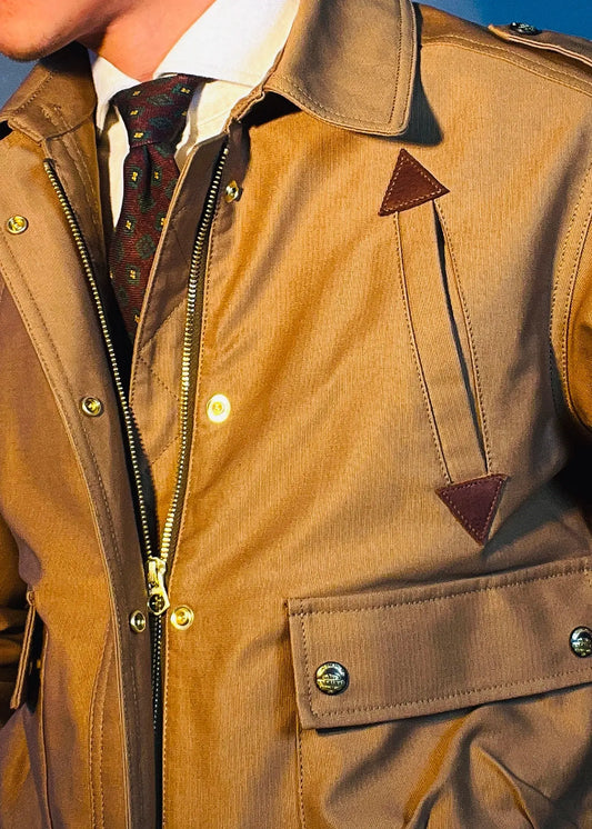 Tailor Brando Classic British-Style Pilot Jacket Men's Short-Length Ripstop Heavyweight Jungle Cloth Vintage Jacket Tailor Brando